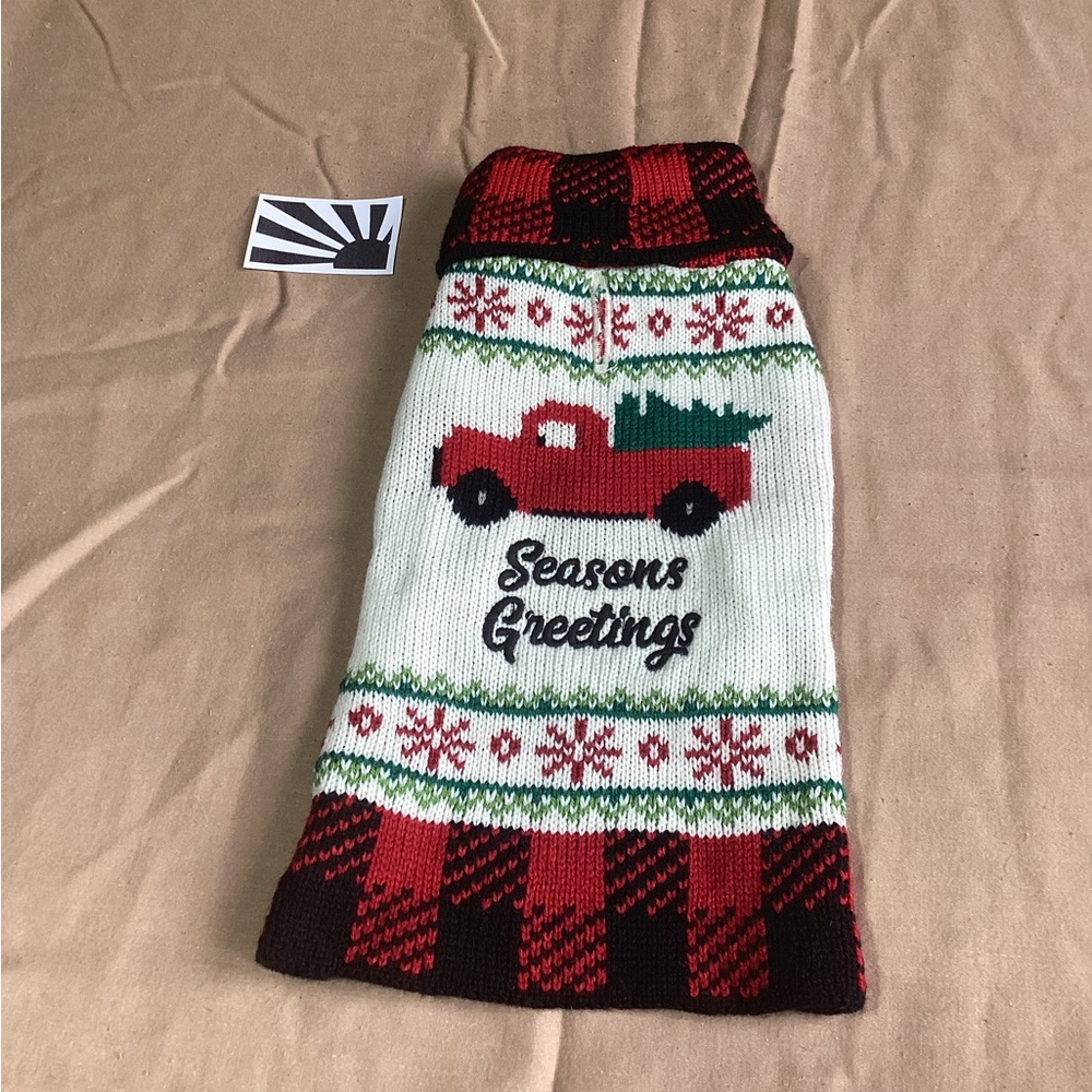 NWOT Holiday Tails Yuletide Ride Dog Sweater XS